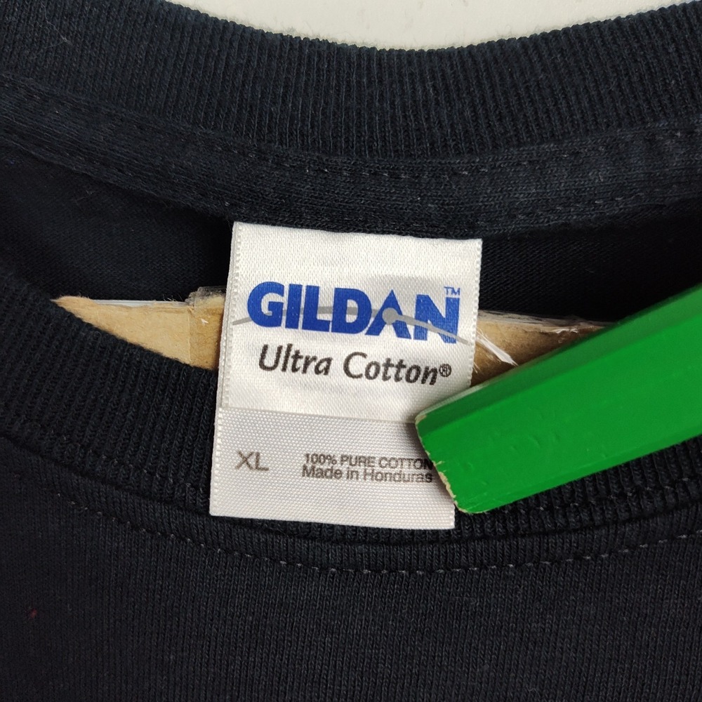 Gildan Motorcycle T-Shirt Men's XL Black Graphic Print Short Sleeves - Picture 7 of 8